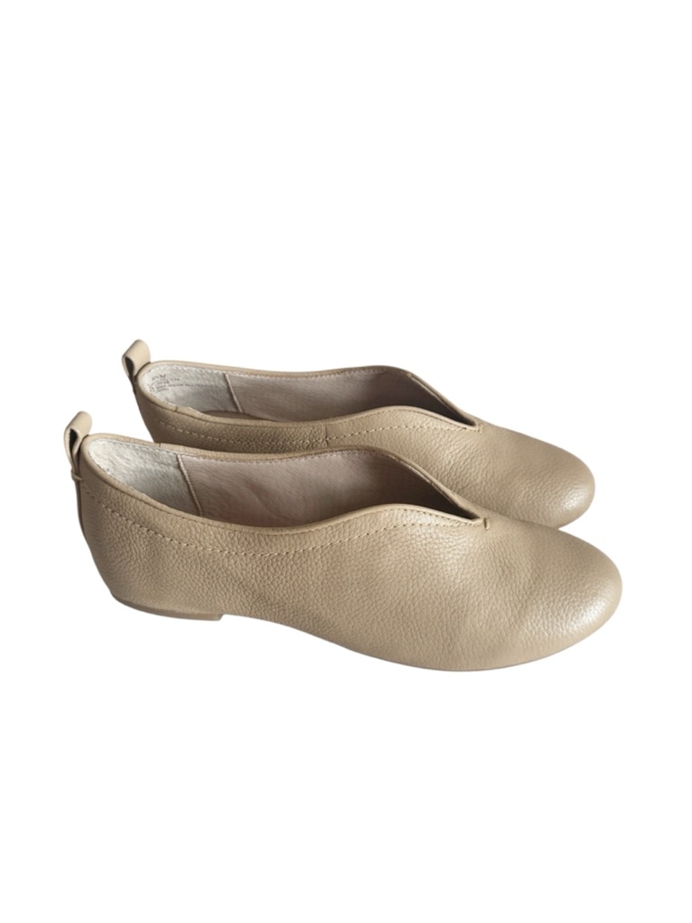 Lucca Lane Bayla Beige Slip-on Pebbled Leather Ballet Flats size 6.5